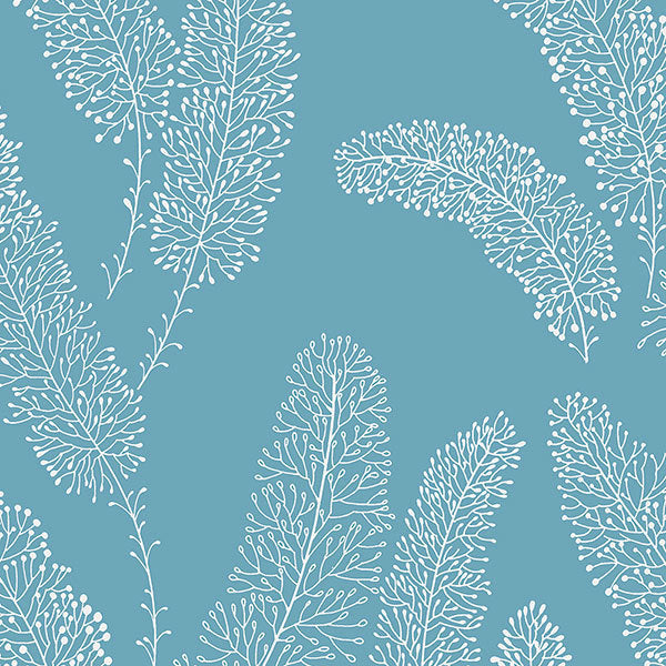 Blue Contemporary Leaves PA34255 Wallpaper