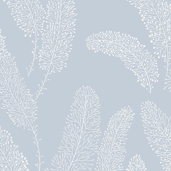 Baby Blue Contemporary Leaves PA34256 Wallpaper