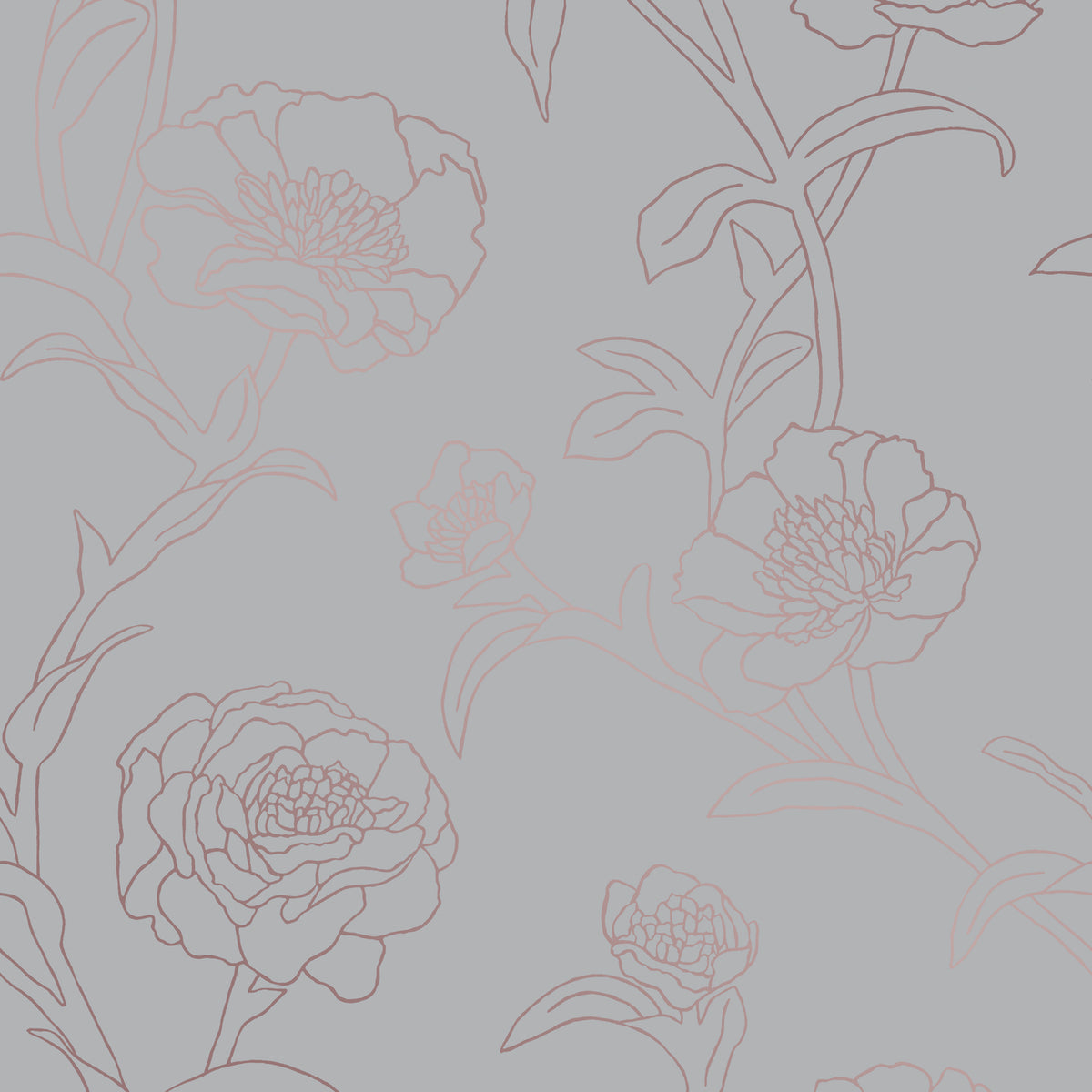Peonies Pearlescent Self-Adhesive PE507 Wallpaper