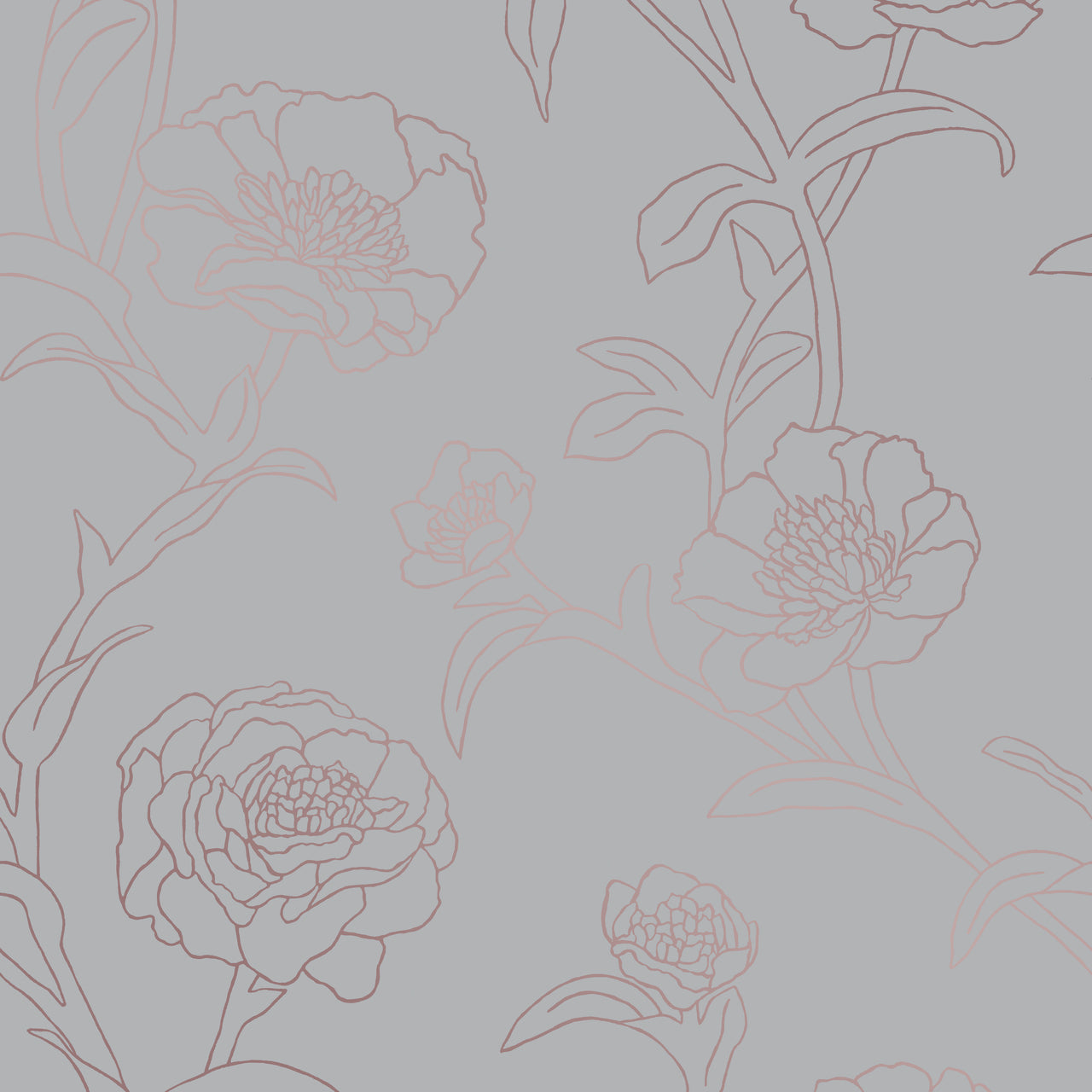Peonies Pearlescent Self-Adhesive PE507 Wallpaper