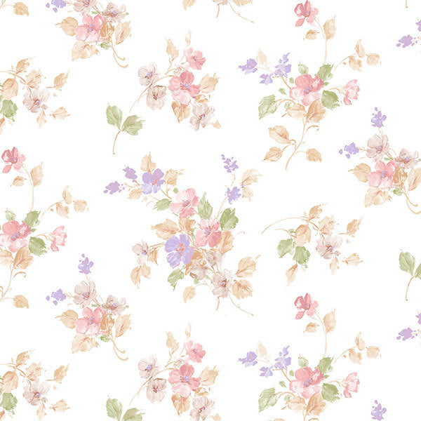 Pink Purple Classic Floral PP27747 Wallpaper