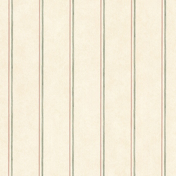 Pink, Green Cream Pinstripe PP27794 Wallpaper