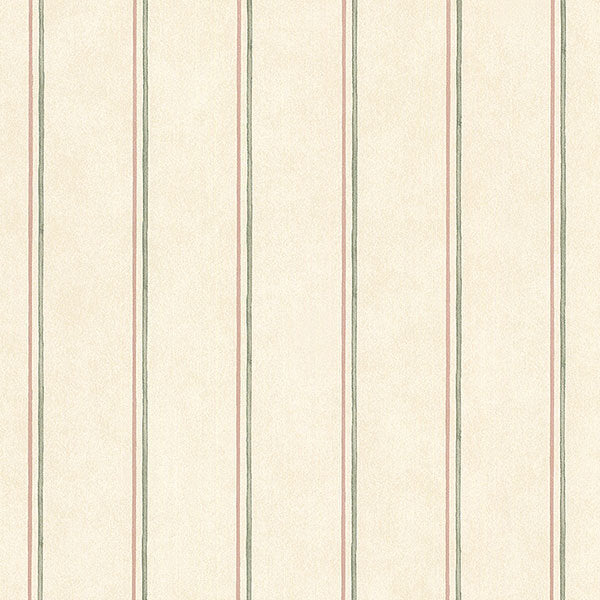 Pink, Green Cream Pinstripe PP27794 Wallpaper