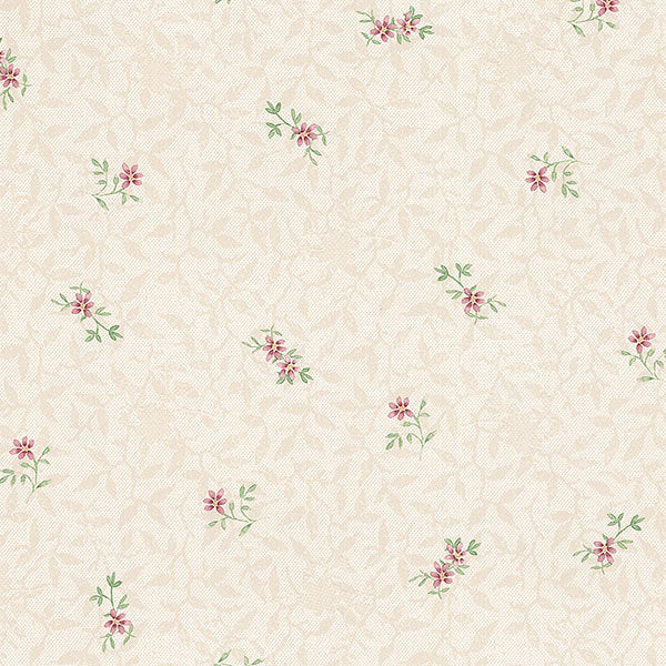 Pink Cream Layered Floral PP27837 Wallpaper