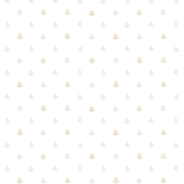 Light Brown White Mini Floral Spot PP35511 Wallpaper