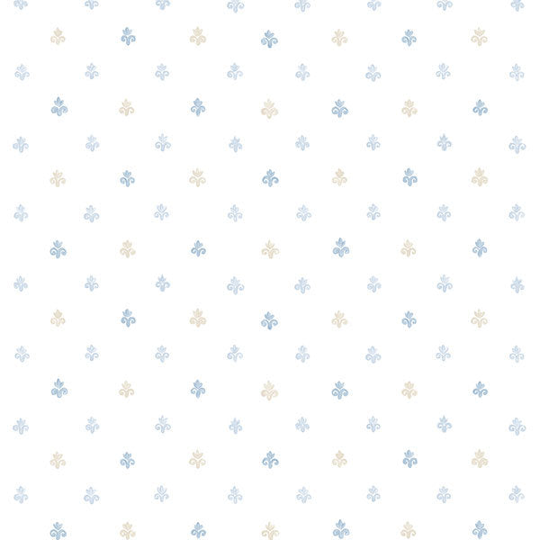 Blue Cream Mini Floral Spot PP35512 Wallpaper