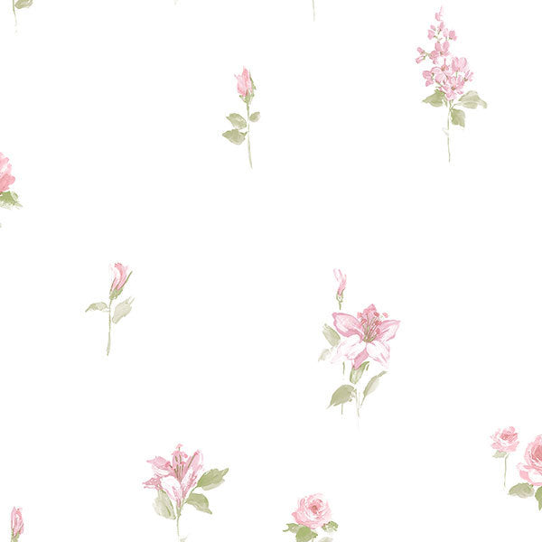 Pink Floral Spot PP35522 Wallpaper