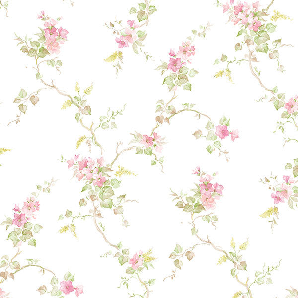 Pink Floral Trail PP35530 Wallpaper