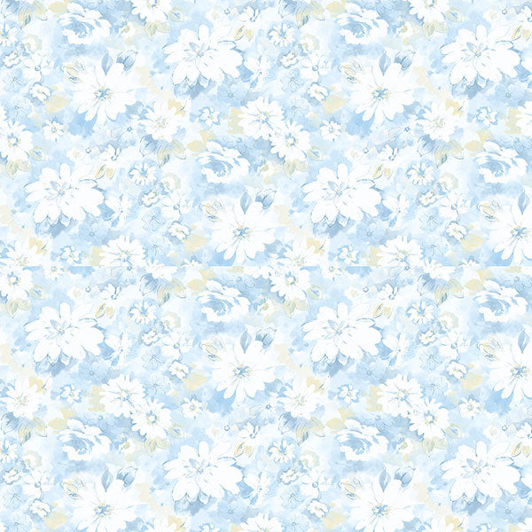 Blue Floral Splash PP35531 Wallpaper