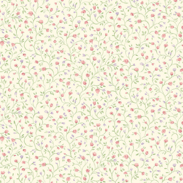 Pink Cream Mini Floral Trail PP35538 Wallpaper