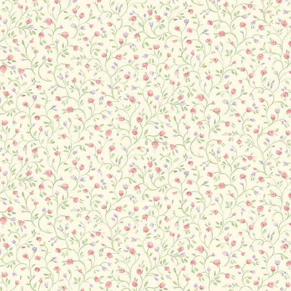 Pink Cream Mini Floral Trail PP35538 Wallpaper