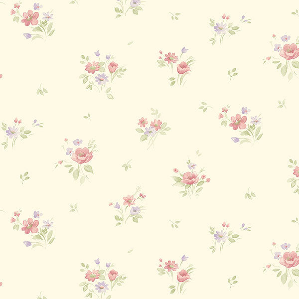 Pink Cream Petite Floral Spot PP35541 Wallpaper