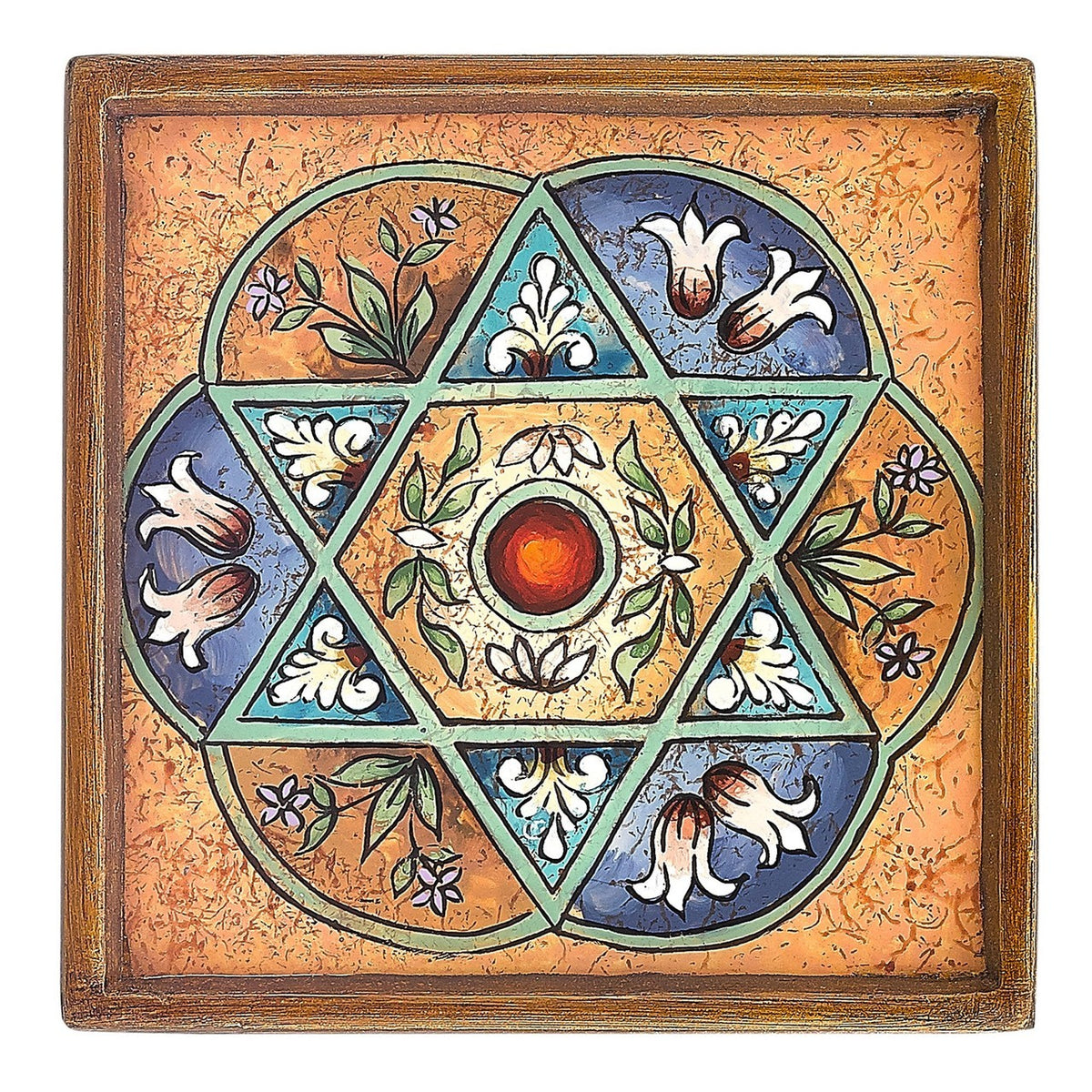 Star of David 4 Pc Coaster Set Square