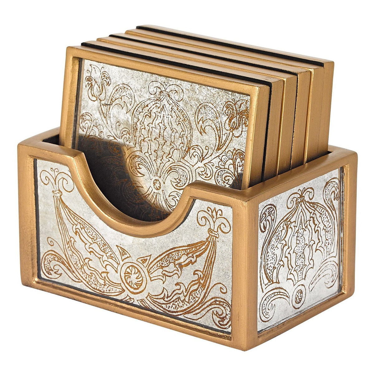 Manta Gold 7 Pc Coaster Set
