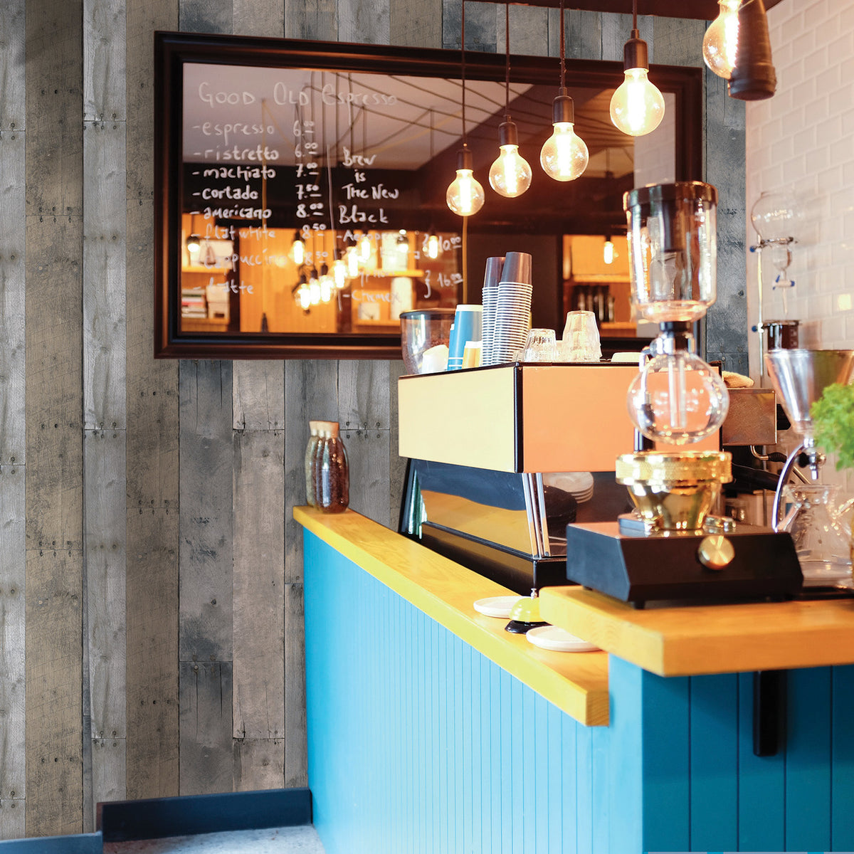 Repurposed Wood Multi-Colored Self-Adhesive RE502 Wallpaper