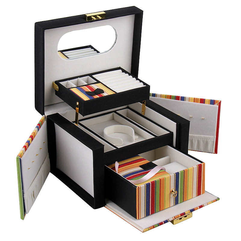 Rainbow Striped Jewelry Box