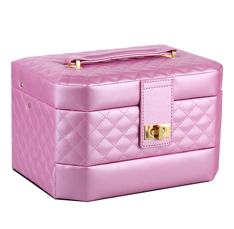 Pink Medium 2 Drawers Jewelry Box