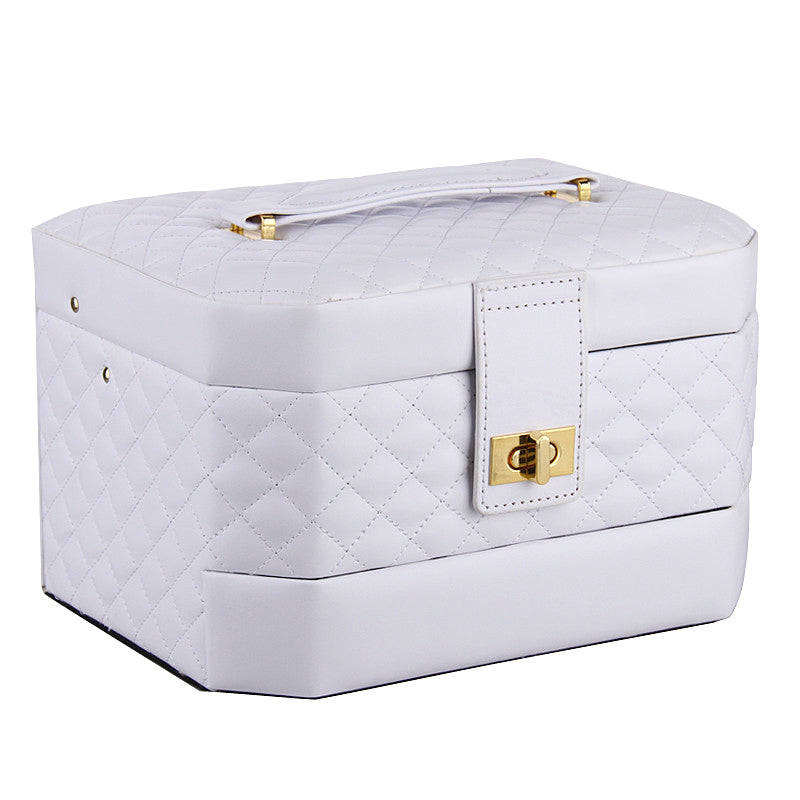 White Medium 2 Drawers Jewelry Box