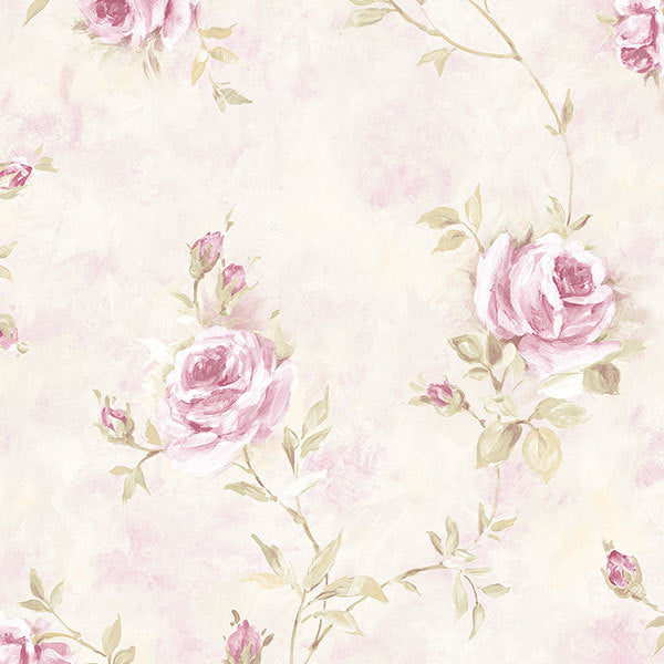 Light Pink Rose Vine RG35741 Wallpaper