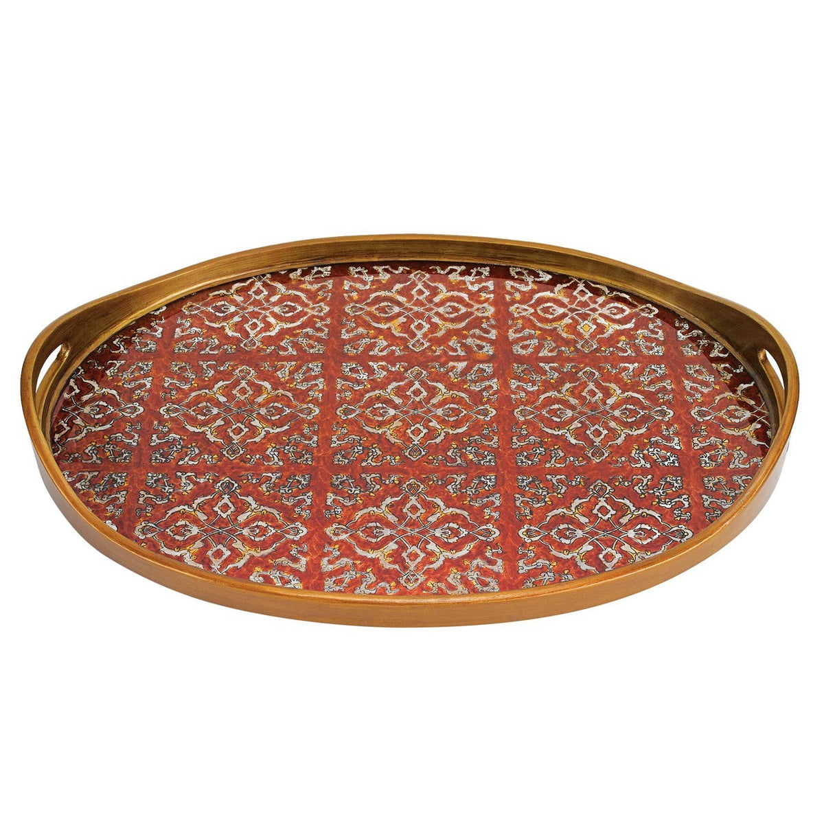 Dafne Red Oval Tray