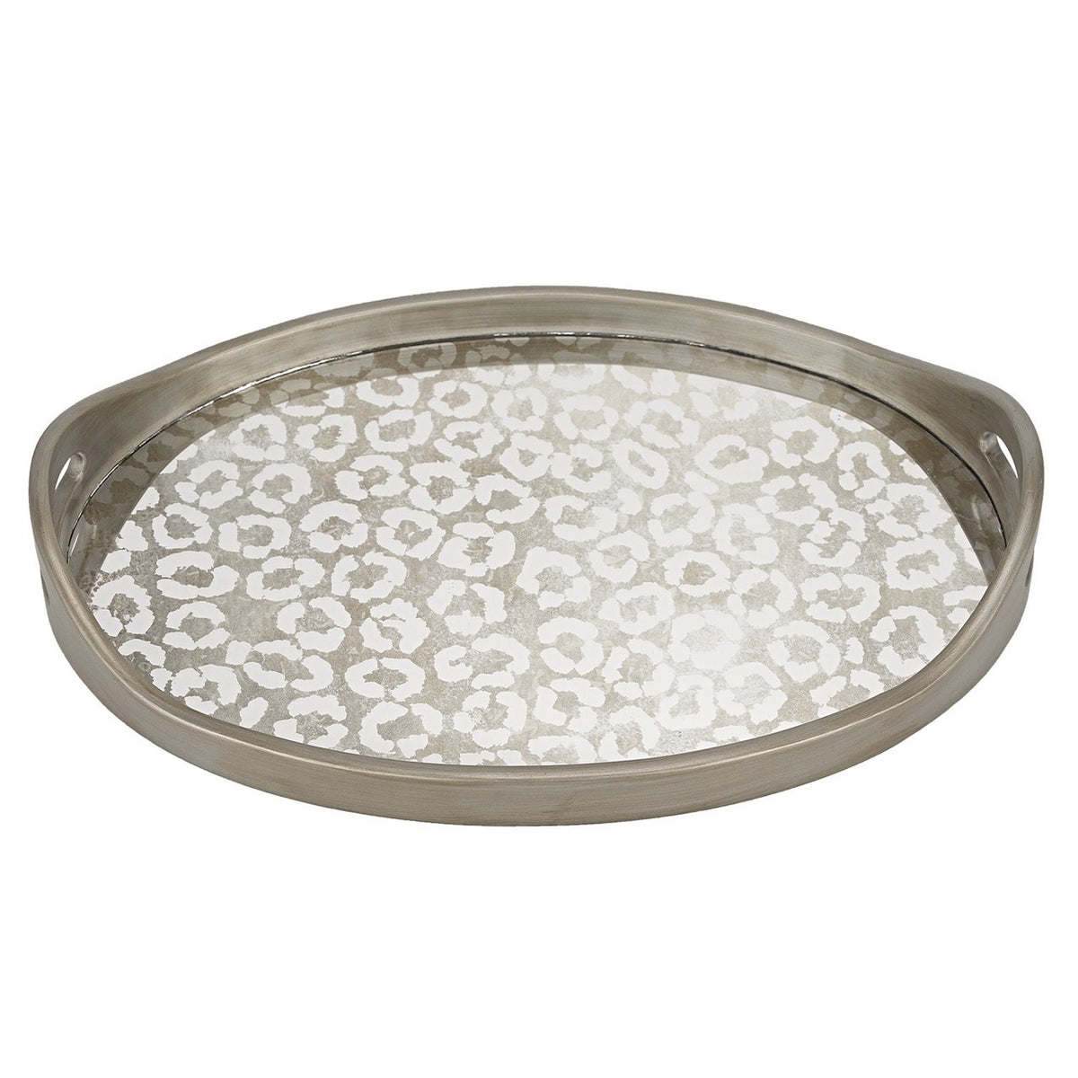 Leopard Mirror Oval Tray