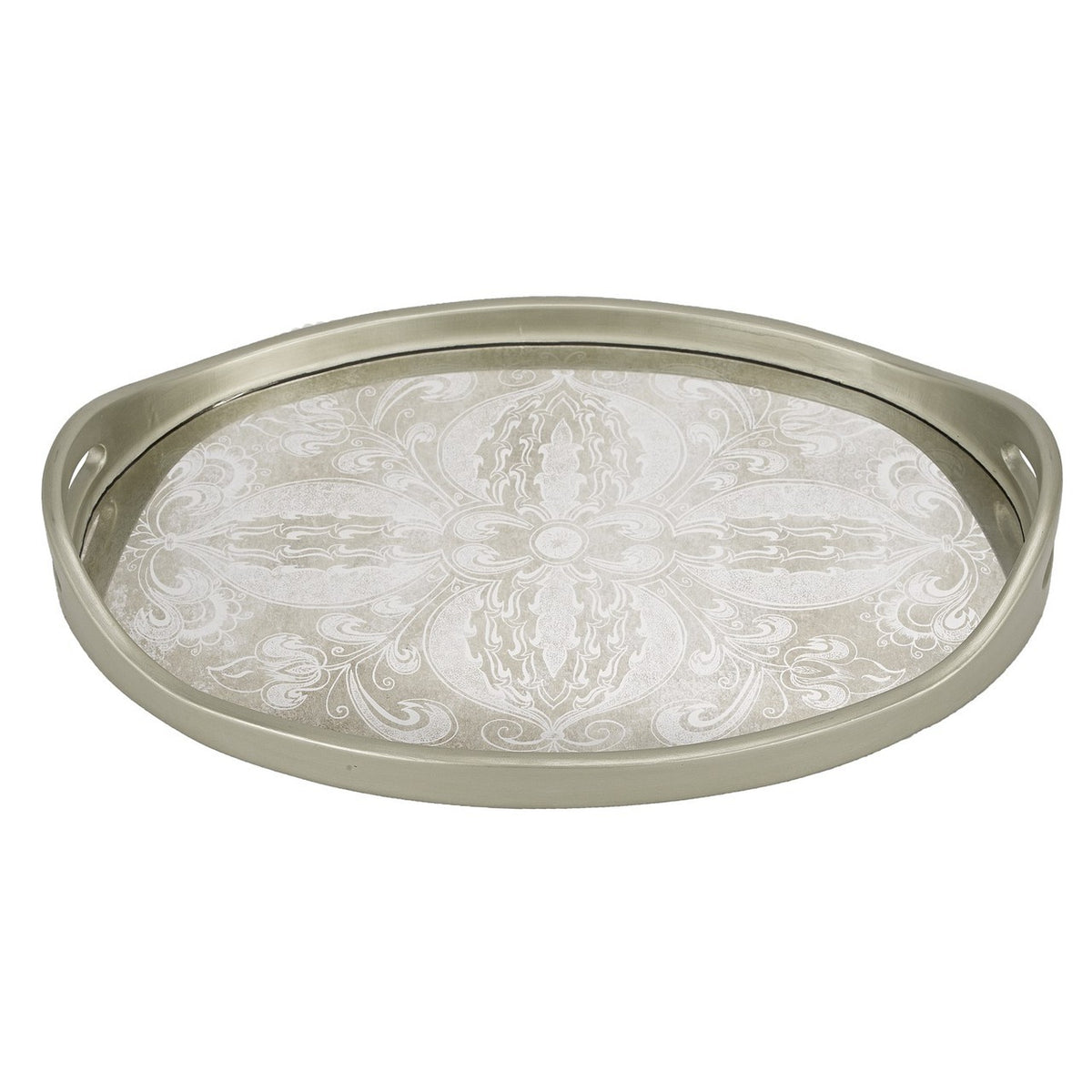 Manta Silver Oval Tray
