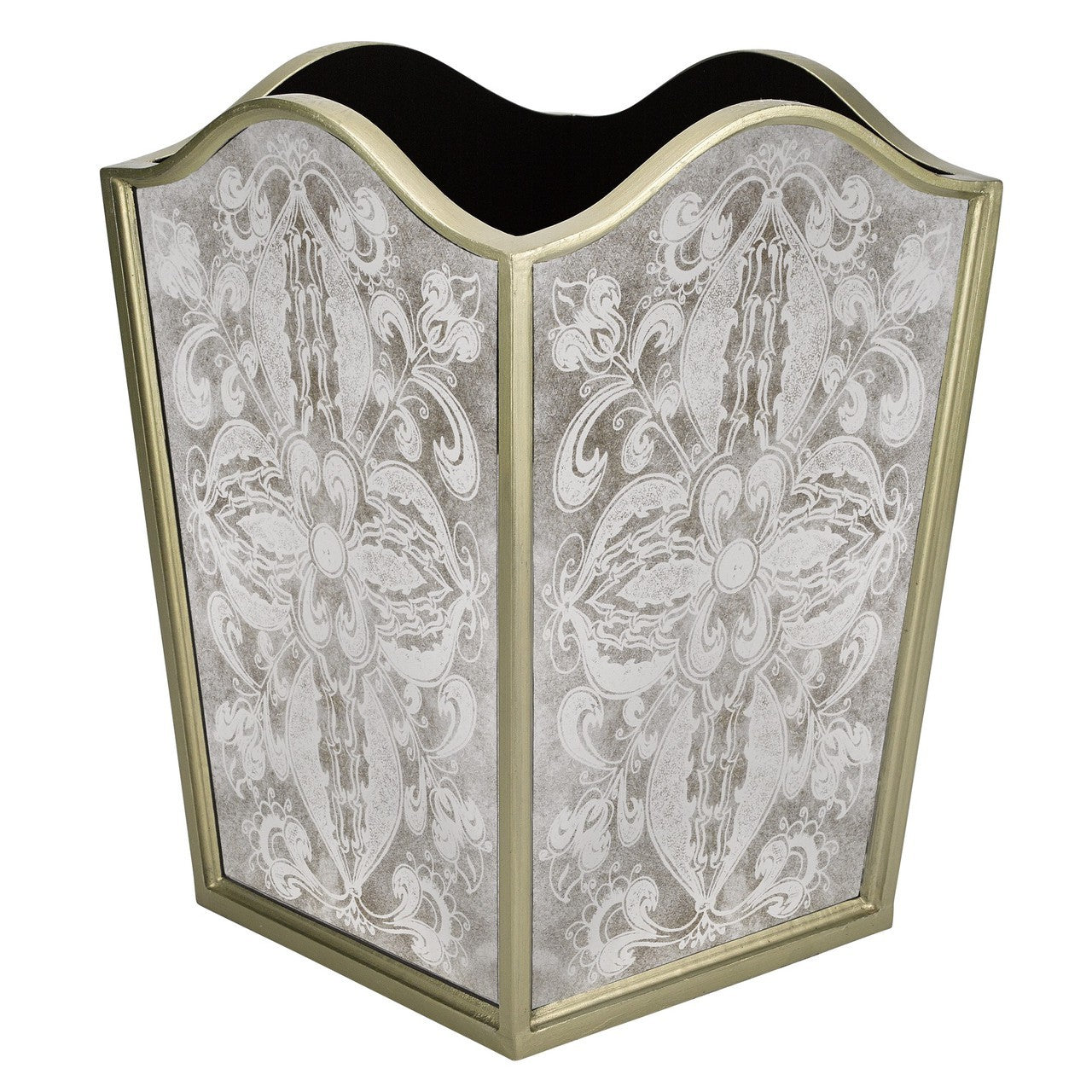 Manta Silver Wastebasket