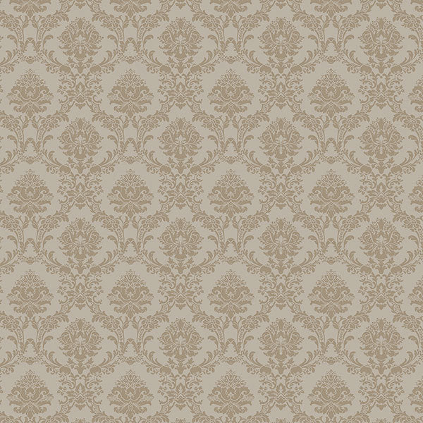 Gold Brown Mini Damask SD36138 Wallpaper
