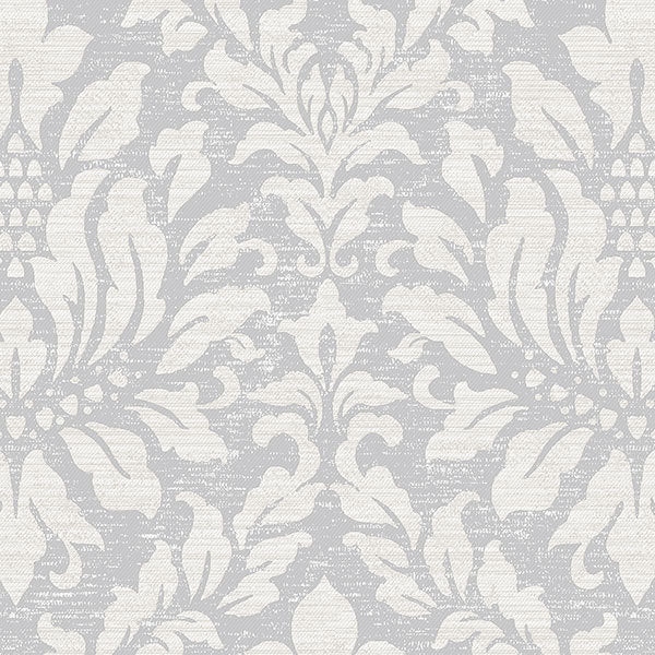 Silver Fresh Damask SD36143 Wallpaper