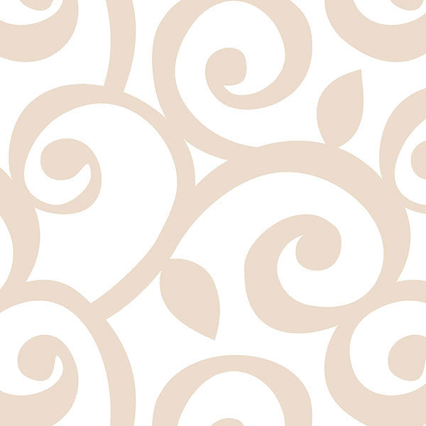 Beige Large Scroll SH34511 Wallpaper