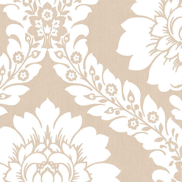 Beige Sharla Damask SH34517 Wallpaper