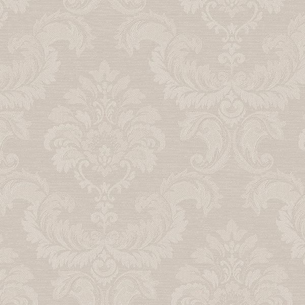 Taupe Silk Damask SK34706 Wallpaper