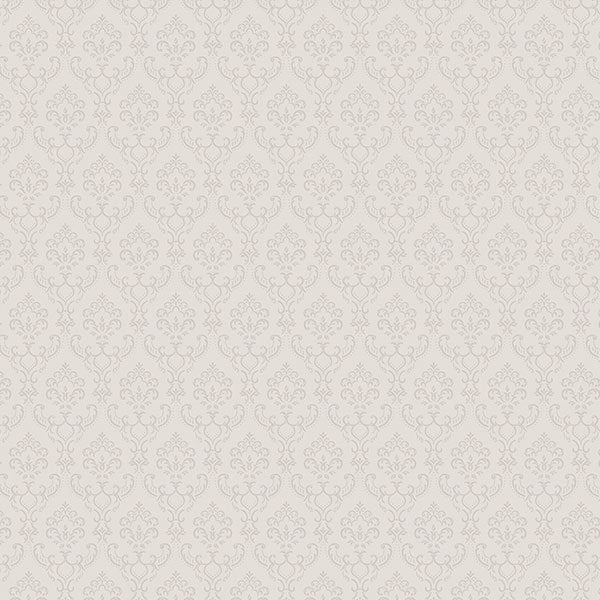 Taupe Small Damask SK34732 Wallpaper