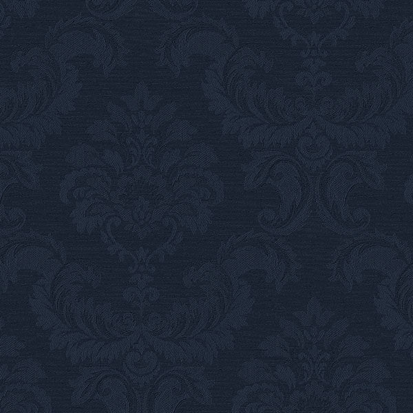 Navy Blue Silk Damask SK34734 Wallpaper