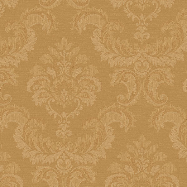 Yellow Gold Silk Damask SK34742 Wallpaper
