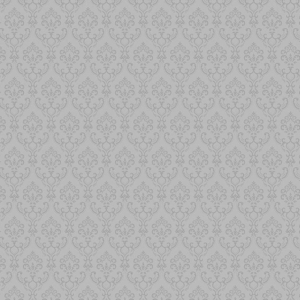 Silver Small Damask SK34748 Wallpaper