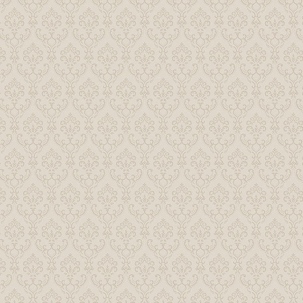 Off White Small Damask SK34765 Wallpaper