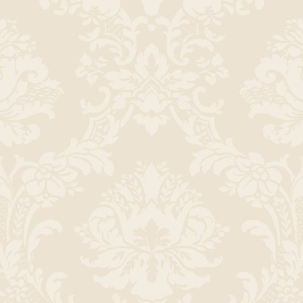 Off White Brittany Damask SL27543 Wallpaper