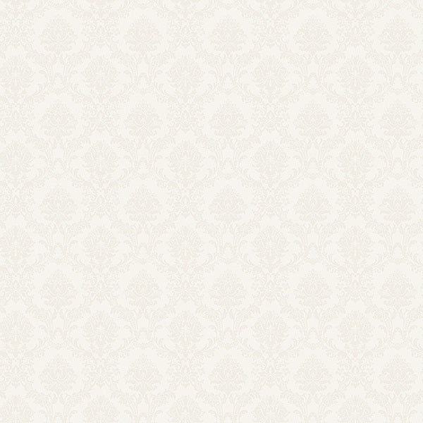 White Mini Sandra Damask SL27566 Wallpaper