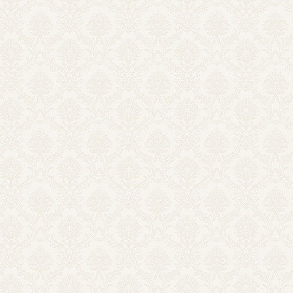 White Mini Sandra Damask SL27566 Wallpaper