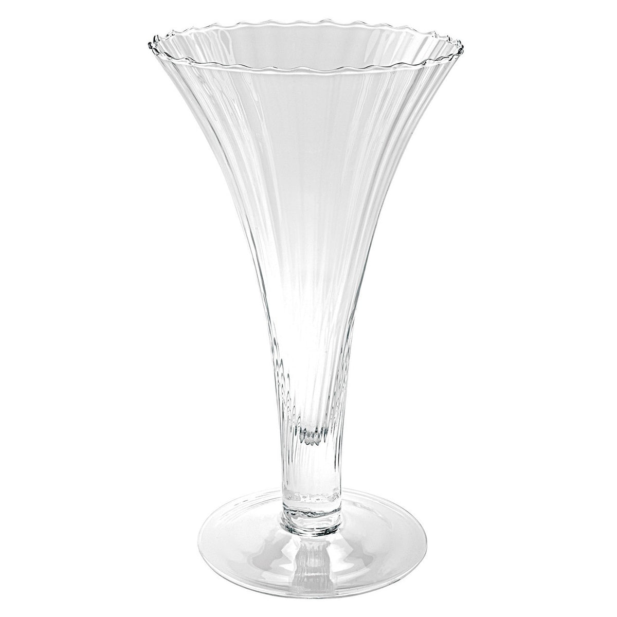 Optic European Mouth Blown  Flair Vase