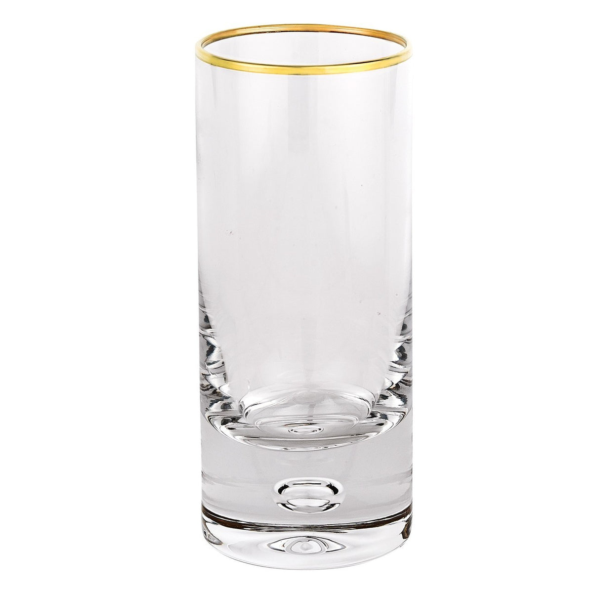 Galaxy Gold Mouth Blown Ball Glass 4 Pc Set