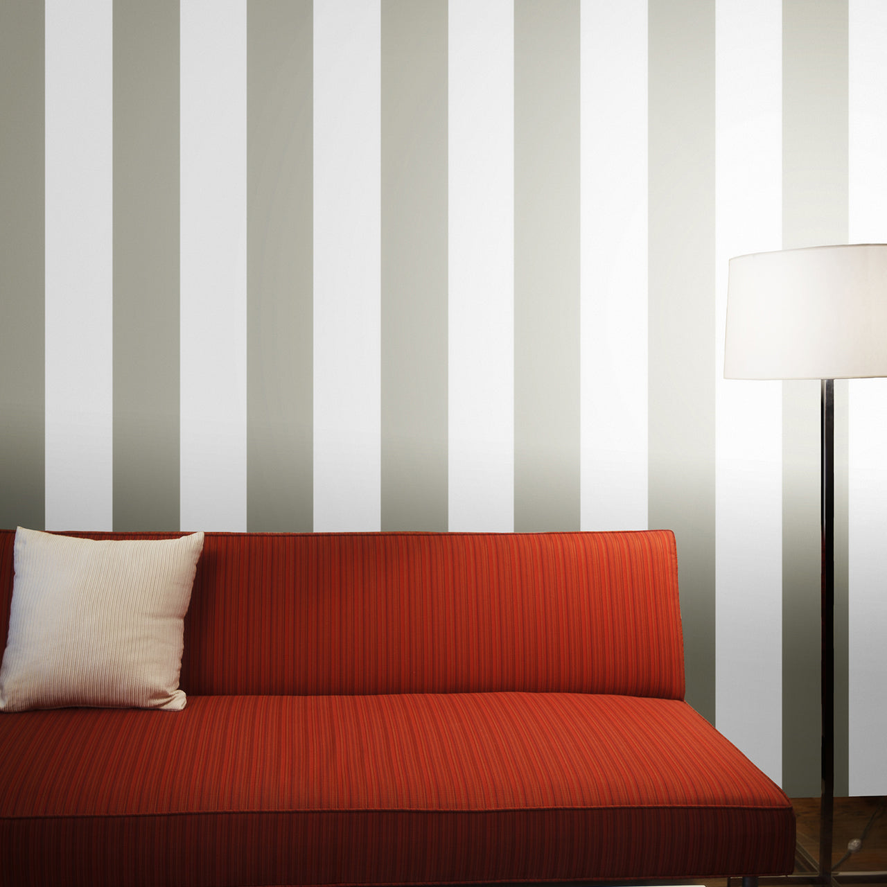 Stripe Dove Grey Self-Adhesive ST064 Wallpaper