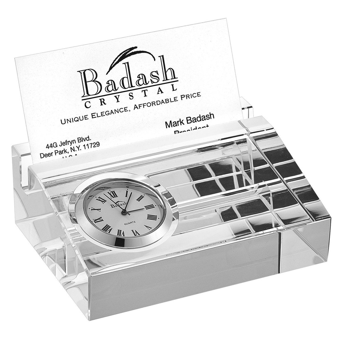 Clock and Business Card holder