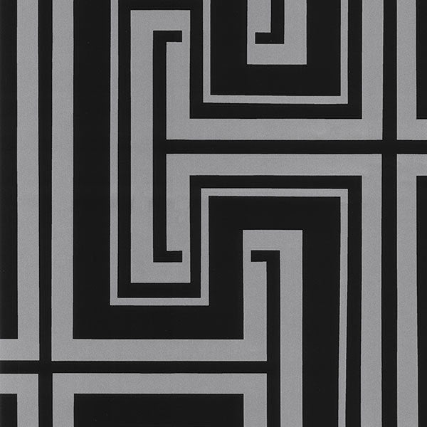 Black Silver Matrix Geometric TU27126 Wallpaper
