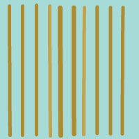 Stripes Turquoise Gold Wallpaper Panel