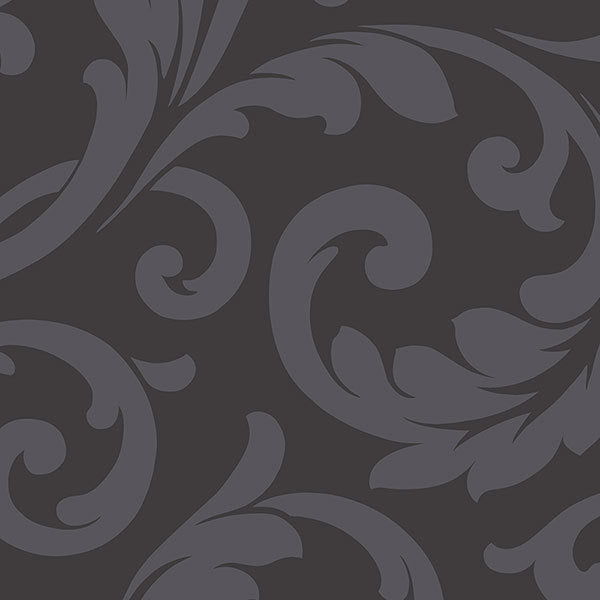 Black Scrolling Damask VG26236P Wallpaper