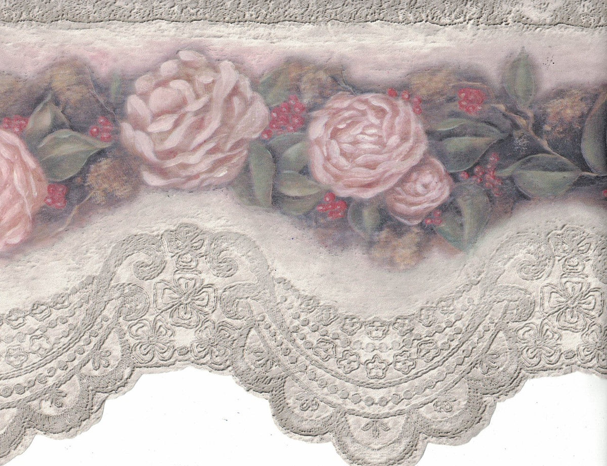 Flower VIN7319DB Wallpaper Border