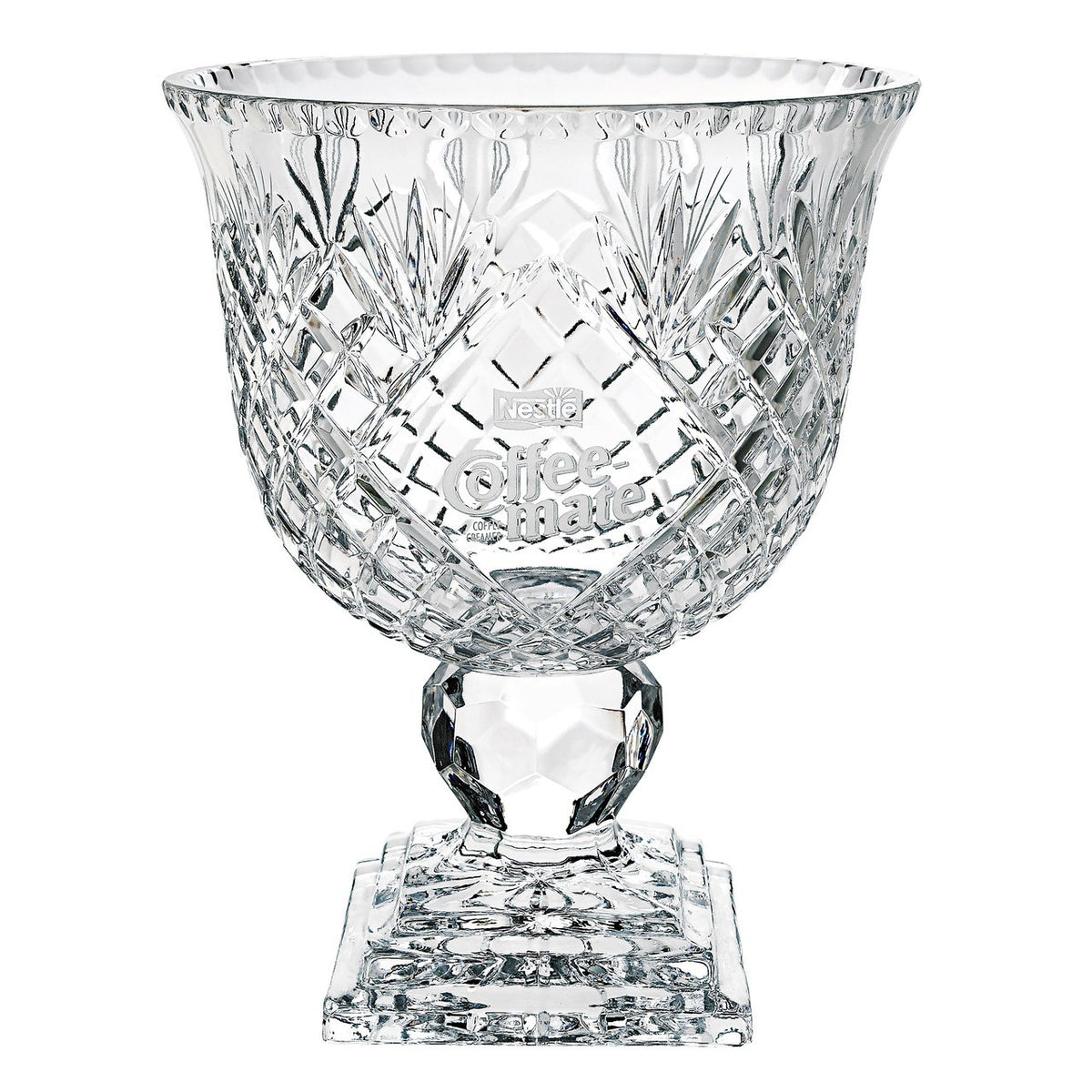 Oxford Paneled Ped Bowl 10.5" Glass Trophy 
