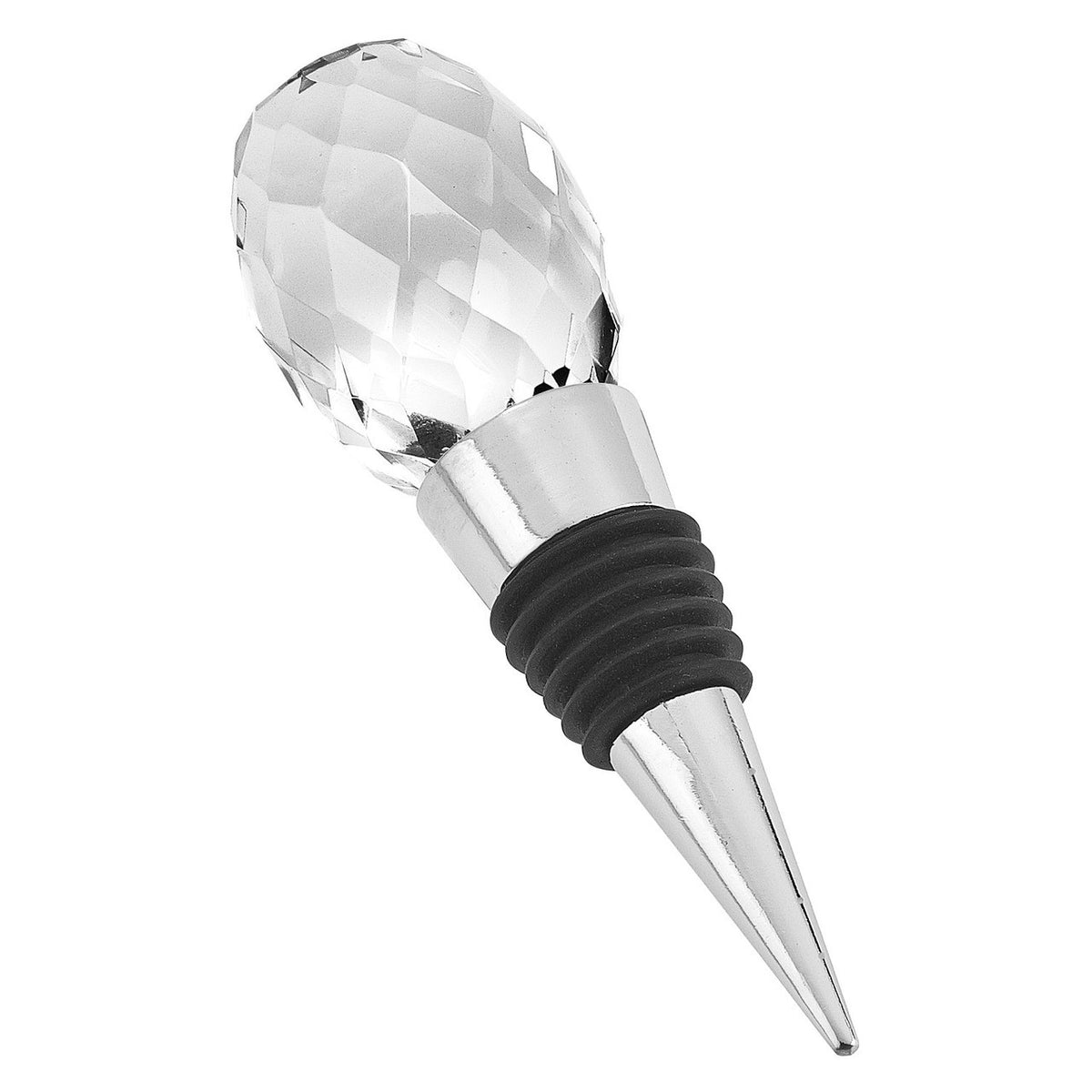 Faceted Crystal Glass Wine Bottle Stopper